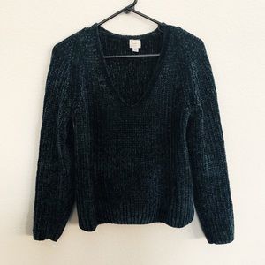 Chenille Cropped Sweater